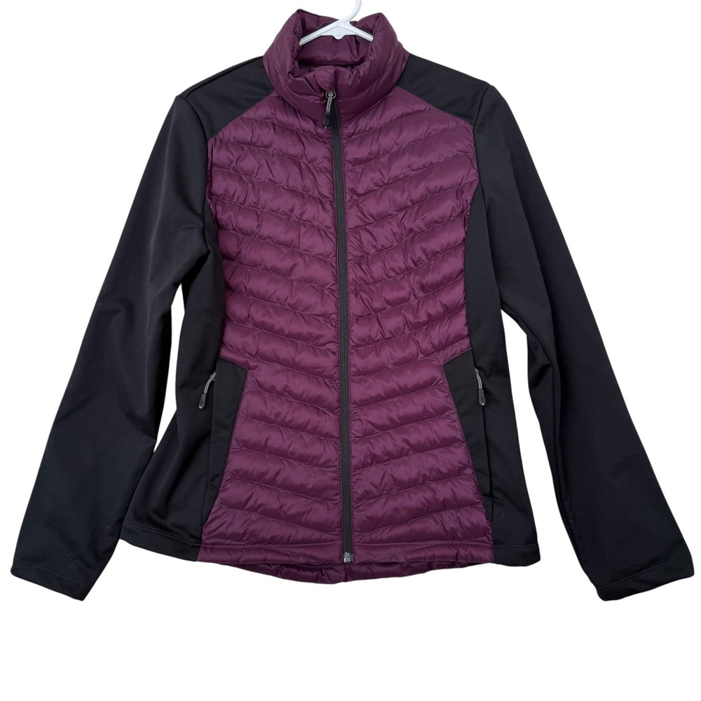 32 Degrees Heat Mixed Media Puffer Jacket Purple Small Outdoor Gorpcore Hiking - Picture 12 of 12